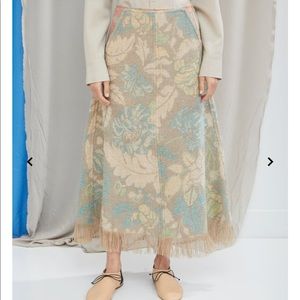 Acne Studios Jute Alpaca Floral Skirt